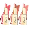 Depuplum Red Brown Nude Lipstick Set for Women Shimmer Tinted Lip Balm Hydrating Moisturizing Lip Gloss Cruelty Free Lip Makeup, DM108/111/118