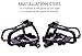 YBEKI Pro-Grade SPD Spin Bike Pedals and Straps/Toe Clip for Indoor Exercise Cycling & Spin Peloton/Schwinn/Sunny/Bikes Compatible, 9/16