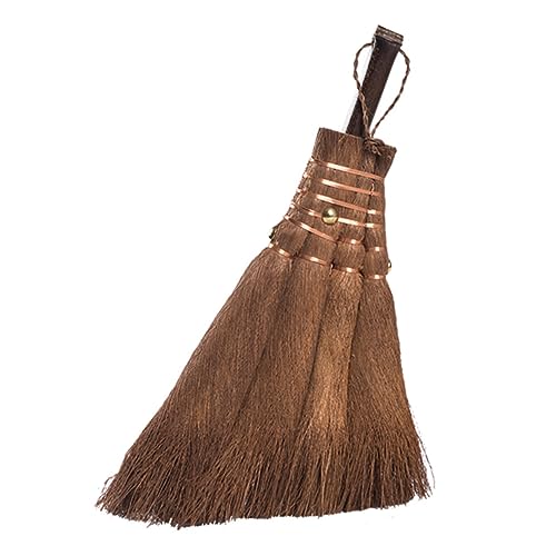 WOFASHPURET Brown Brush Mini Broom Desktop Cleaning Tools Natural Sweeping Cage Shelf Cleaner