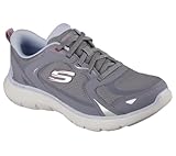 Skechers Flex Appeal 5.0 Retro Rush, Zapatillas Mujer, Charcoal Duraleather/Mesh/Multi Trim, 38 EU