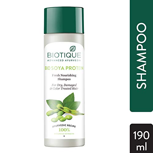 Image of Biotique Bio Neem Margosa Anti Dandruff Shampoo and Conditioner, 180ml & Biotique Bio Soya Protein Fresh Nourishing Shampoo, 190ml