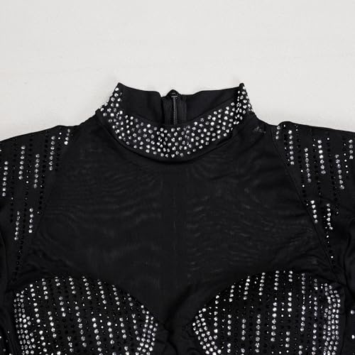 Image of Nagfar Women Rhinestone Sequin Birthday Party Sexy New Year Formal Dress