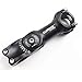 MTB Stem 31.8 90mm 0-60 Degree Adjustable Bike Stem Wake Mountain Bike Stem Short Handlebar Stem for Most Bicycle, Road Bike, MTB, BMX, Fixie Gear, Cycling (Aluminum Alloy, Lightweight, Black)