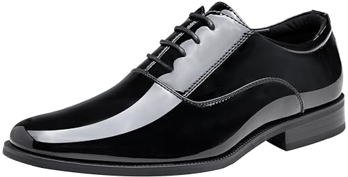 Image of Jousen Mens Dress Shoes Formal Business Oxford Shoe Tuxedo Dress Shoes for Men(AMY9060 Black 10.5)