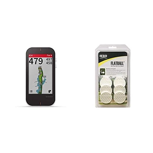 Garmin Approach G80 - All-in-one Premium GPS Golf Handheld Device with Integrated Launch Monitor & Izzo Golf Flatball Swing Golf Training Aid