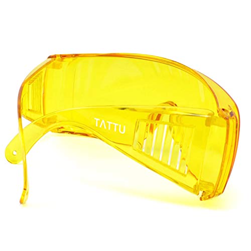 Image of TATTU G1 Fit-Over UV Protection Glasses, Anti-Glare, Anti-Eye Strain, Night Vision Enhancement for Driving at night, Yellow