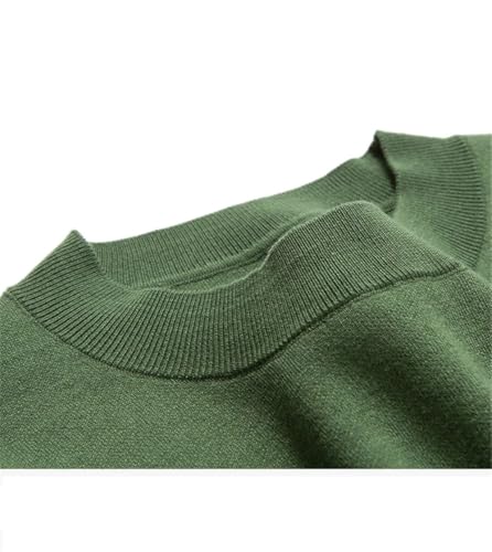 2024 Men's Warm Knitted Sweater Casual O-Neck Sweater Classic Solid Color Knitted Sweater4