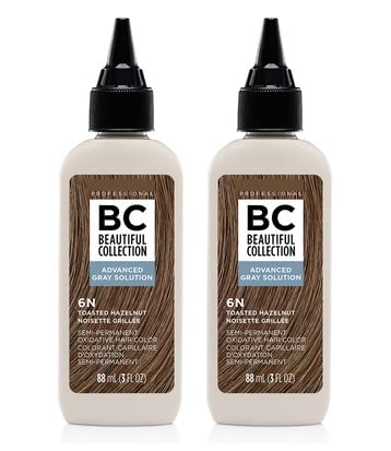 Clilror Beautiful Collection Semi-Permanent Hair Color, 3oz (6N Toasted Hazelnut, 2pack)