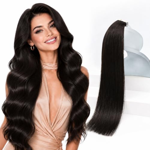 Image of Sunny Hair Tape in Hair Extensions Darkest Brown,Skin Wefts