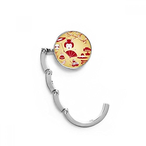 Bureau hanger porte pliable sac à main crochet de table sushi jaune rouge blanc