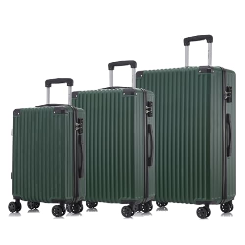 yonsly Koffer Suitcase, Trolley Reisekoffer, Rollkoffer Handgepäck mit 4 Rollen 360°, ABS Hartschalen, Sicherheitsschloss, Weicher Gummigriff, 210D-Futter
