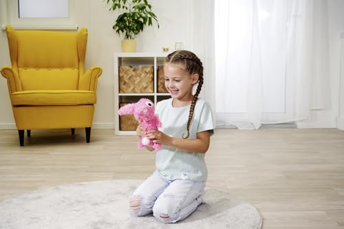 Simba 105953332 ScreamerZ Hase „Rambling Rabbit“ mit Sound - witziges Kuscheltier mit Schrei-Geräuschen - Plüschfigur für Kinder ab 5 Jahre, ca. 30 cm, rosa