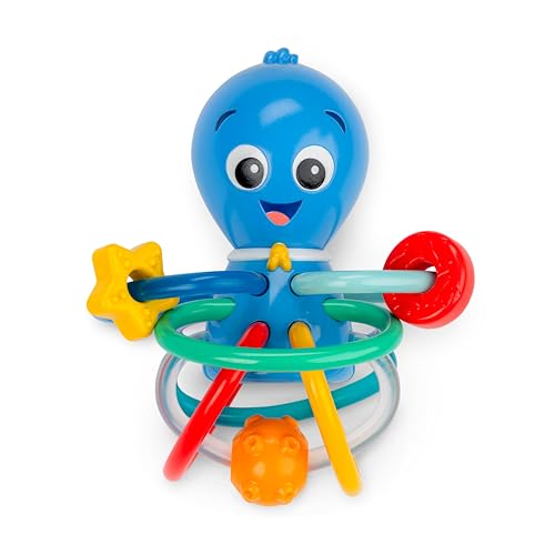 Image of Baby Einstein Ocean Explorers Opus’s Shake & Soothe Teether Toy & Rattle, Ages 0 Months and Up