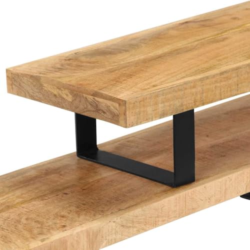 vidaXL Mangoholz Massiv TV Schrank Board Lowboard Fernsehtisch Fernsehschrank