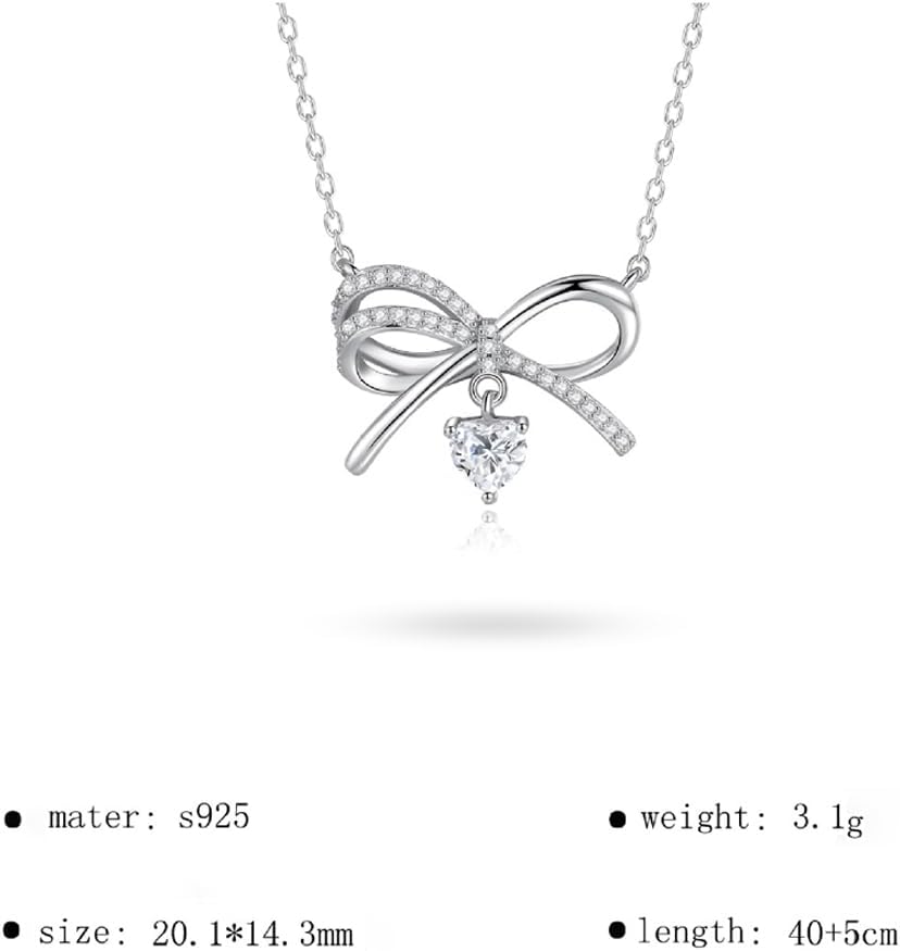 Infinity Necklace for Mother,925 Sterling Silver Infinity Heart Pendant Necklace Jewelry Present for Women Mother Wife Daughter - Image 6