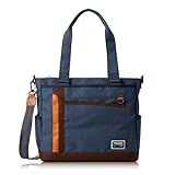 [ムスタッシュ] トートバッグ ショルダーバッグ 2way a4ファイル対応 PC収納 ファスナー 大容量 メンズ 2WAYトートバッグ MDP-0652 (ネイビー)