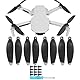 Ejoyous 4 Paare Propeller Ersatzteile für Mini, Propellerblätter RC Rotorblätter Hubschrauberflügel Zubehör Propellerschützer Propellerset mit Schraubendreher für Drohne (schwarzer