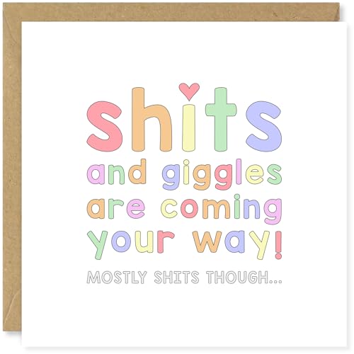 Beau Willows Shits & Giggles Baby Card Baby Shower Card Card for New Mum Card for New Baby Mummy To Be Arrival Card Pregnancy Card