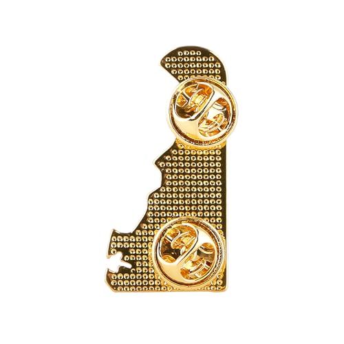Image of State Shaped Map Lapel Metal Pin Enamel Brooch Keepsake Beautifully Designed for Backpack Hat