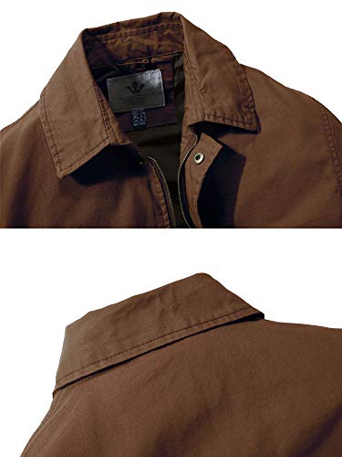 WenVen Men's Lightweight Military Cotton Jacket Casual Spring Lapel Work Coat4