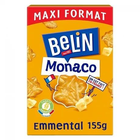 BELIN CRACKERS | Monaco Emmental 155G | Lot De (4) | livraison offerte
