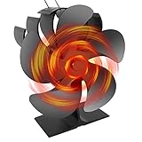 Fireplace Fans Heat Powered, 5 Blade Wood Burning Stove Fan, For Wood/Log...