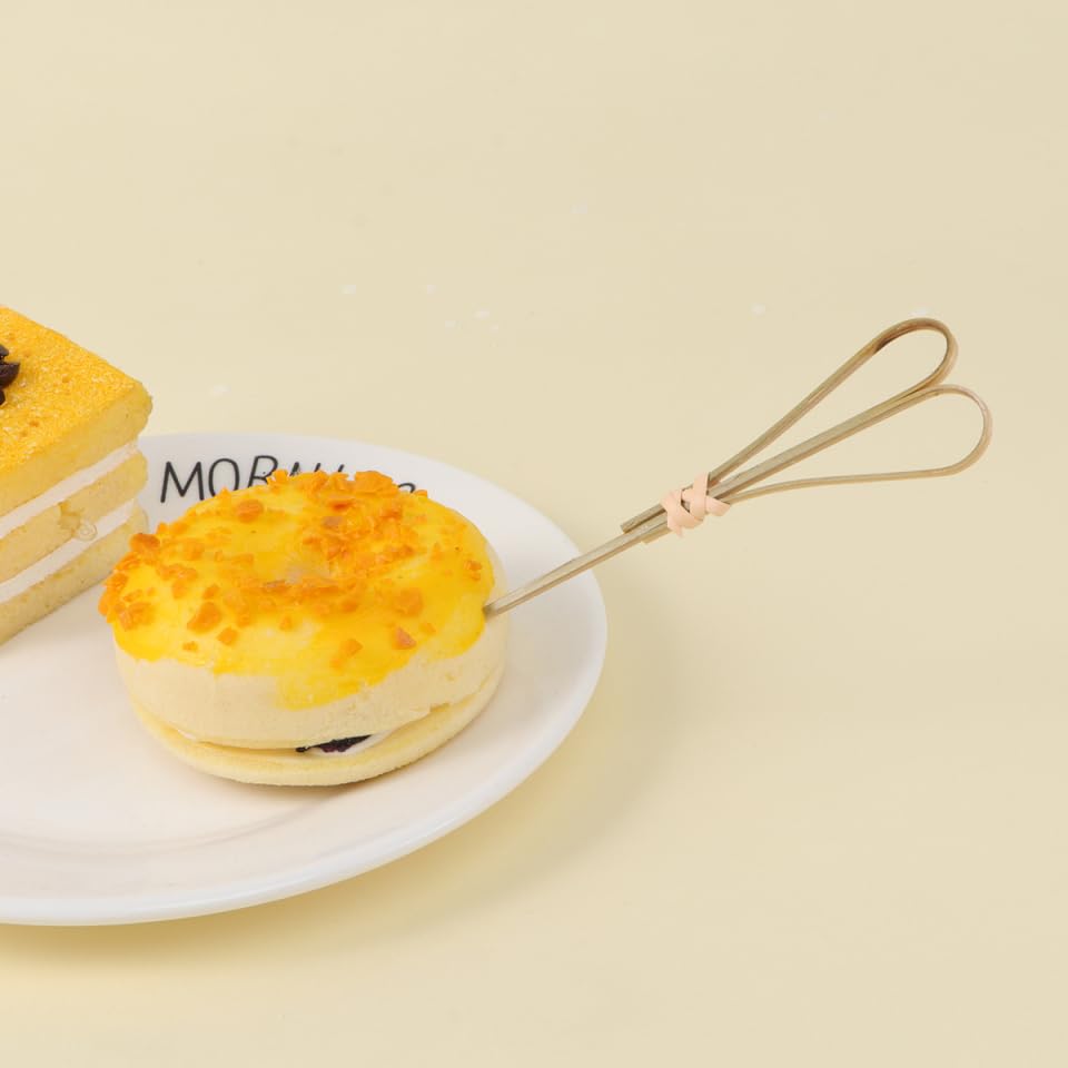 DOITOOL 50 Pcs Cocktail Picks for Bar Fruit Sticks Scissors Shaped Cocktail Stick Party Supplies, Green Bamboo Toothpicks for Appetizers, Fruit, Sandwiches, Mini Burgers