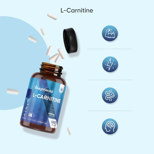 L Carnitine 2000mg, 120 Gélules Vegan Multi Usages, Acide Aminé Gelules Carnitine sans Stéarate de Magnésium et sans Excipient pour 40 Jours – Image 3
