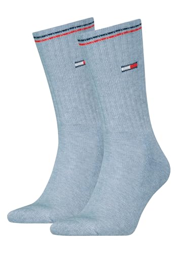 Tommy Hilfiger Unisex Crew Socks, Blue, 9-11 UK