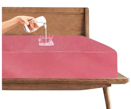 Image of Trance Cotton Feel Terry Ultra Soft Waterproof Mattress Protector | Breathable - Hypoallergenic Mattresses Cover (75x36 inch | 6.25x3 feet, Pink - Pack of 1)