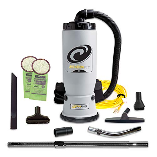 Proteam Commercial Backpack Vacuum, Aviationvac Vacuum Backpack With 1-1/4-Inch Tool Kit, 6 Quart, Corded #TOP20