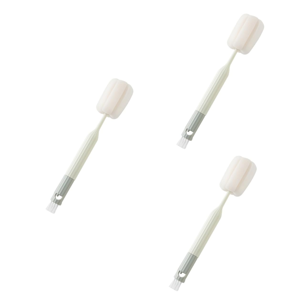 TOYANDONA 3pcs Cleaning Brush Ergonomic Bottle Brush Reusable Cup Brush Ergonomic Bottle Cleaner Daily Use Cup Brush Household Bottle Cleaner Household Bottle Brush Cup Cleaner Pp White