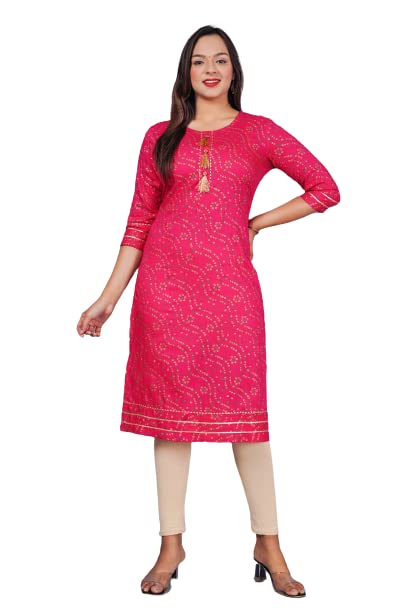 Image of Women's Rayon Straight Kurti(DC-6)