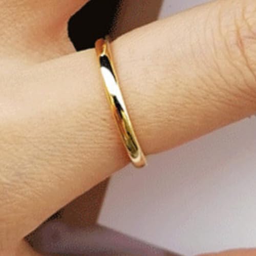 Aliança de Casamento Noivado Classica Fina 1,9mm Slim Banhada a Ouro 18k Original (21/22)