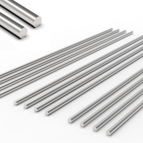 Image of 12Pcs 3 mm x 300 mm 304 Stainless Steel Rod, Metal Shaft | Stainless Steel Smooth Rods for Industry, Metal Working Hobbies and DIY Craft