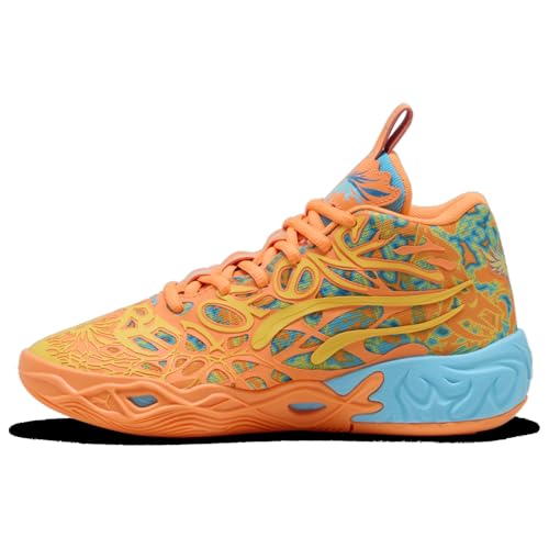 PUMA MB.04 Graffiti - Boys' Grade School (Heat Fire/Bright Aqua/Yellow)2