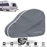 ✔ MATERIAL DE PRIMERA CALIDAD - El innovador material compuesto de 4 capas garantiza una máxima protección durante todo el año. Las diferentes capas de la funda lanza caravana reúnen todas las propiedades de una cubierta óptima.