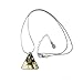DIYthinker Nature Morte Peinture à l'huile Vase Fleur Illustration Motif Triangle Pendentif en Forme de Bijoux Collier avec chaîne Décoration Cadeau