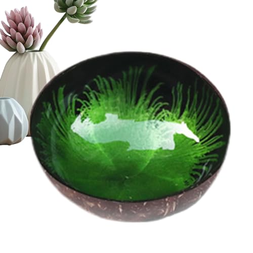 Lambo Cuenco de servicio de coco – Cuenco de caramelo reutilizable – Ensaladeras, cuencos de acai para la oficina y el hogar, decoración del hogar para ensaladas, nueces, frutas, Drinks, acai