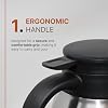 JS Gourmet 40.5oz (1200ml) Stainless Steel Double Walled Insulated Silver Coffee Carafe, Heat Retention Airpot Keeps Beverages Hot or Cold, for Tea, Espresso, Hot Chocolate and More