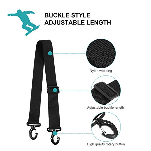 BESPORTBLE 3Pcs Transportadora Correia Transportadora Snowboard Ski Boot Ajustável Alça de Ombro Sli