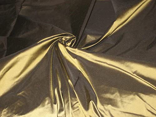 Tissu taffetas de soie vert irisé peau de serpent 137cm au mètre couture