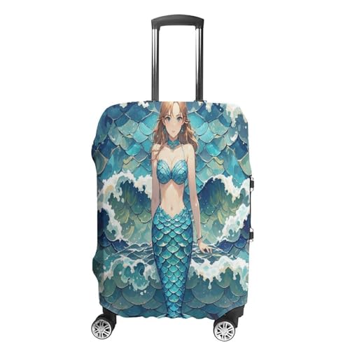 QMKFWT Blue Waves Squama�}�[���C�h�X�P�[���g���x�����Q�b�W�J�o�[ ����\ ���h�~ �X�[�c�P�[�X�v���e�N�^�[ �h�o �ی�J�o�[�P�[�X �ԗ֕t���ו��p 19~32�C���`�̉ו��ɑΉ�, �z���C�g�B, M