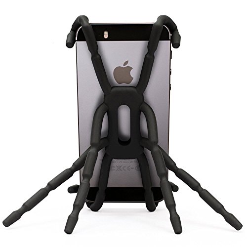 Blacell Spiderpodium Portable Stand/Car Mount Holder for iPhone 5S/5C/5/4S/4, Samsung Galaxy S4/S3/S2/S (Black)