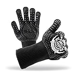 Grillheads Supply Co - Grilling Gloves with Food-Safe Silicone Insulation, Flame and Heat Resistant...