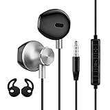 XINLIANG Earbuds Earphones with Microphone, Earbuds with Volume Control in-Ear Headphones with Magnetic, Bass Driven 3.5 mm Earbuds for iOS and Android Smartphones, Laptops, MP3,Gaming, Walkman