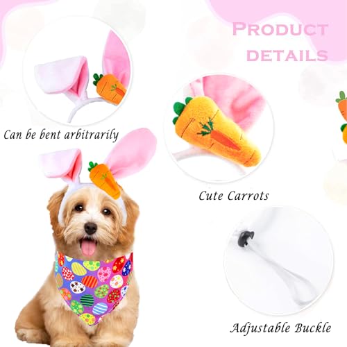 Bandana de Pascua para Perro con Orejas de Conejo Large miniatura 4