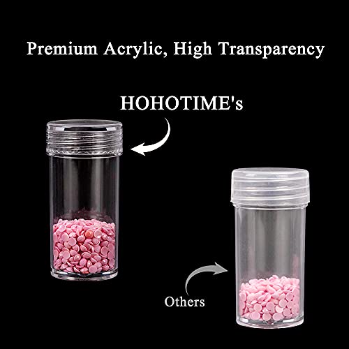 Hohotime Diamond Painting Storage Containers, 132 Slots Diamond Painting Kits Bead Storage Jars Black Abs Carrying Case For 5D Jewelry Beads Diamond Art Craft #TOP3