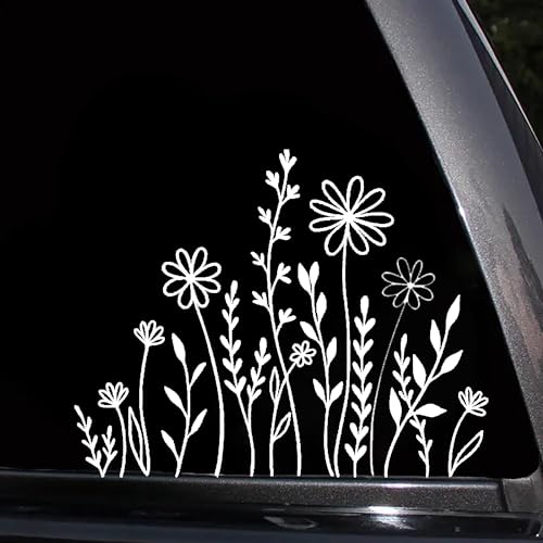 Wildflowers Boho Reflective Car Sticker