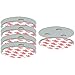 Produktbild com-four® 5er Set Magnethalterung für Sicherheitsmelder, Halterung mit Klebepads für Rauchmelder, Ø 7 cm (05 Stück - Magnethalterung)
